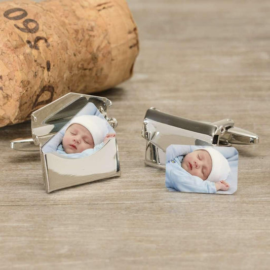 Personalised Photo Envelope Cufflinks - Myhappymoments.co.uk