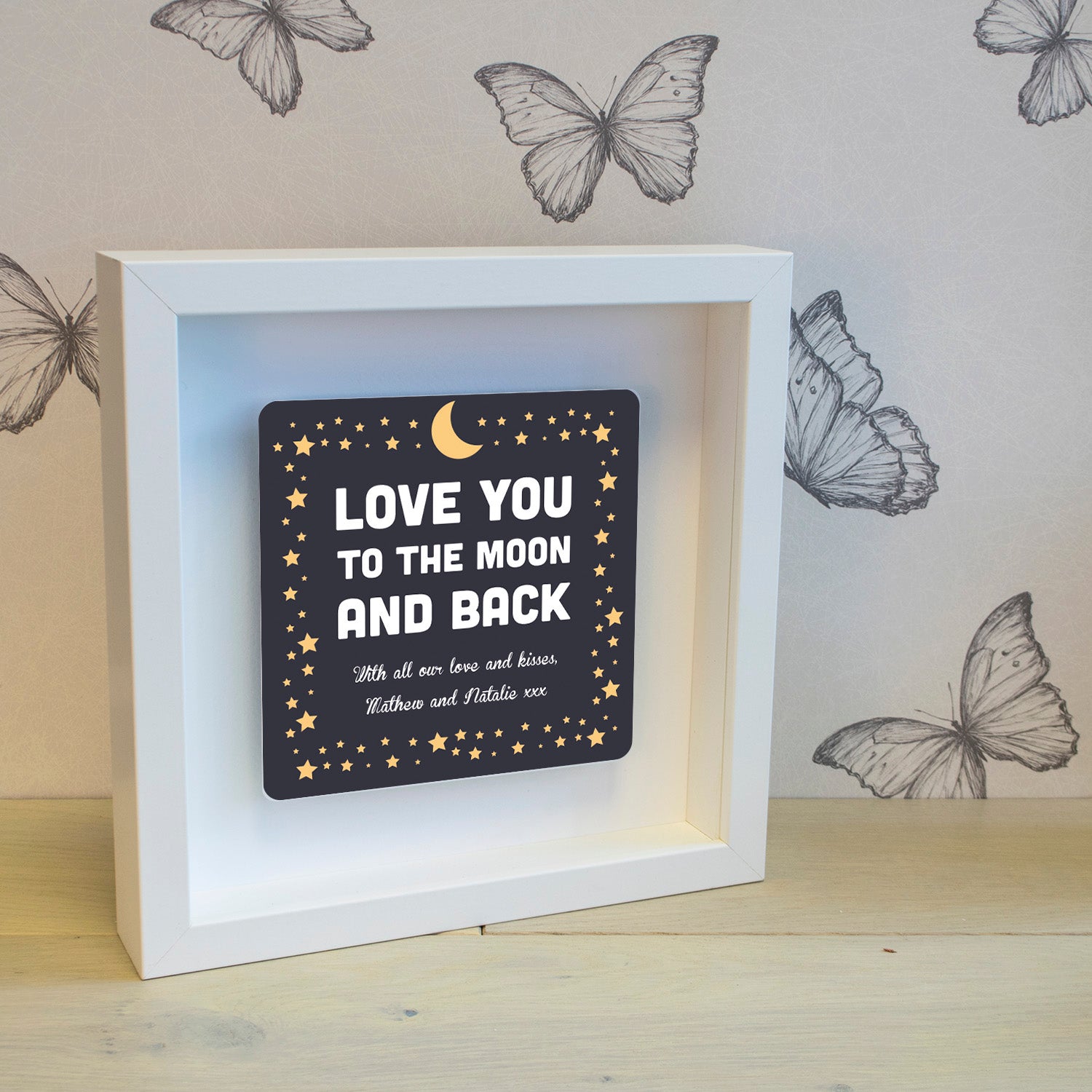 Love You To The Moon And Back Box Frame Wall Art