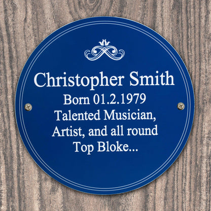 Personalised Heritage Plaque - Myhappymoments.co.uk