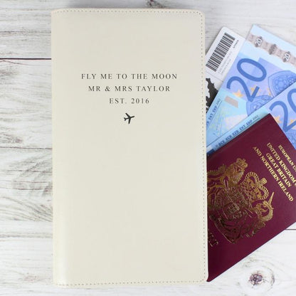 Personalised Any Message Travel Document Holder - Myhappymoments.co.uk