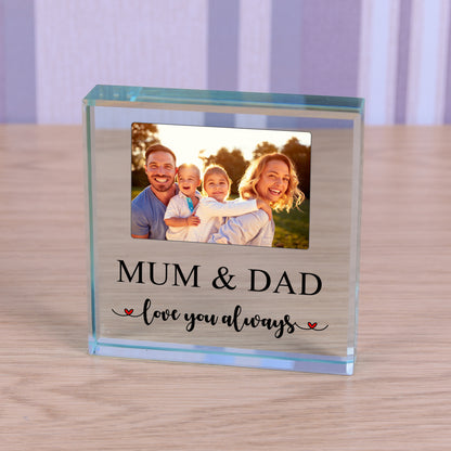 Photo Glass Token - Love You Always | Gift For Mummy | Daddy