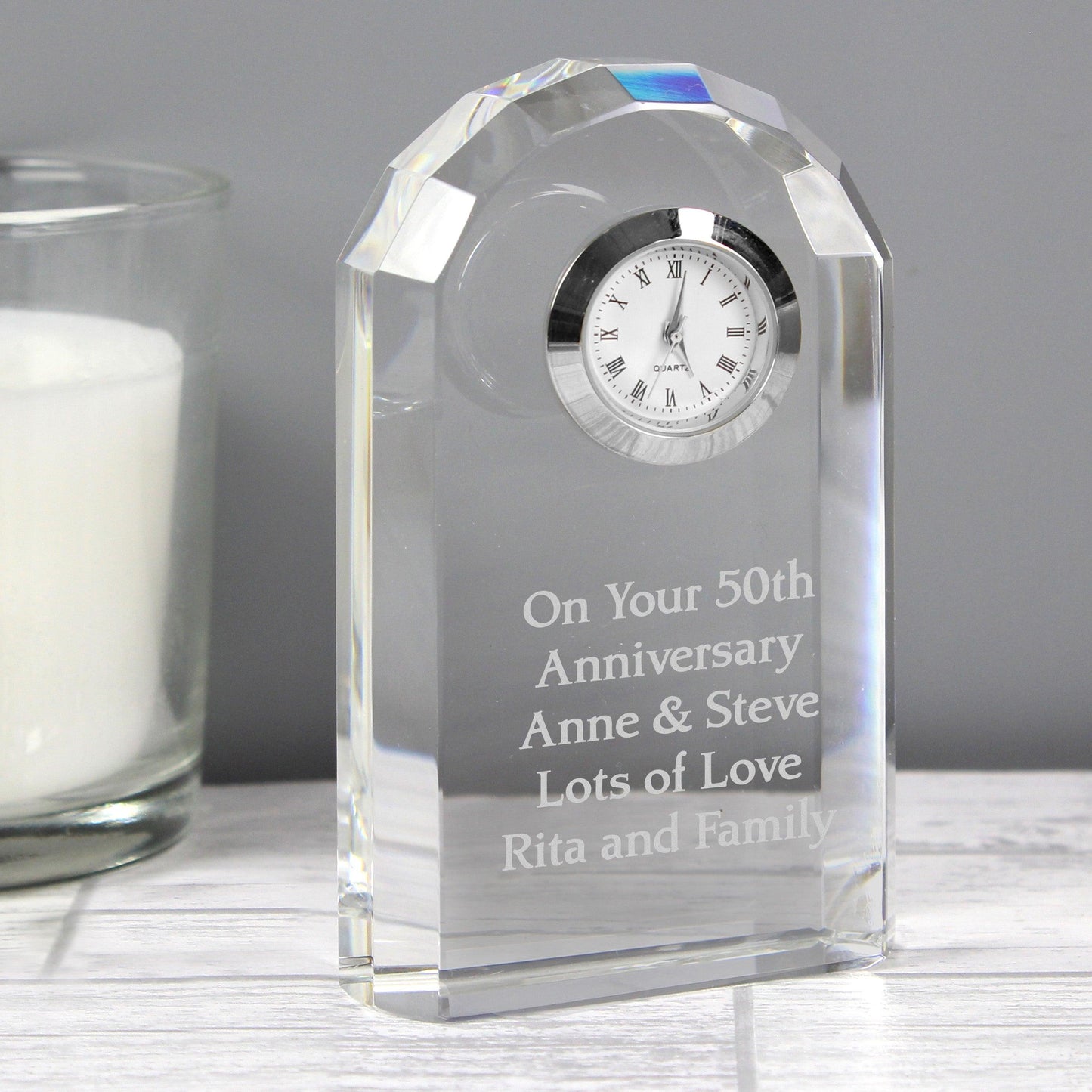 Personalised Engraved Crystal Clock