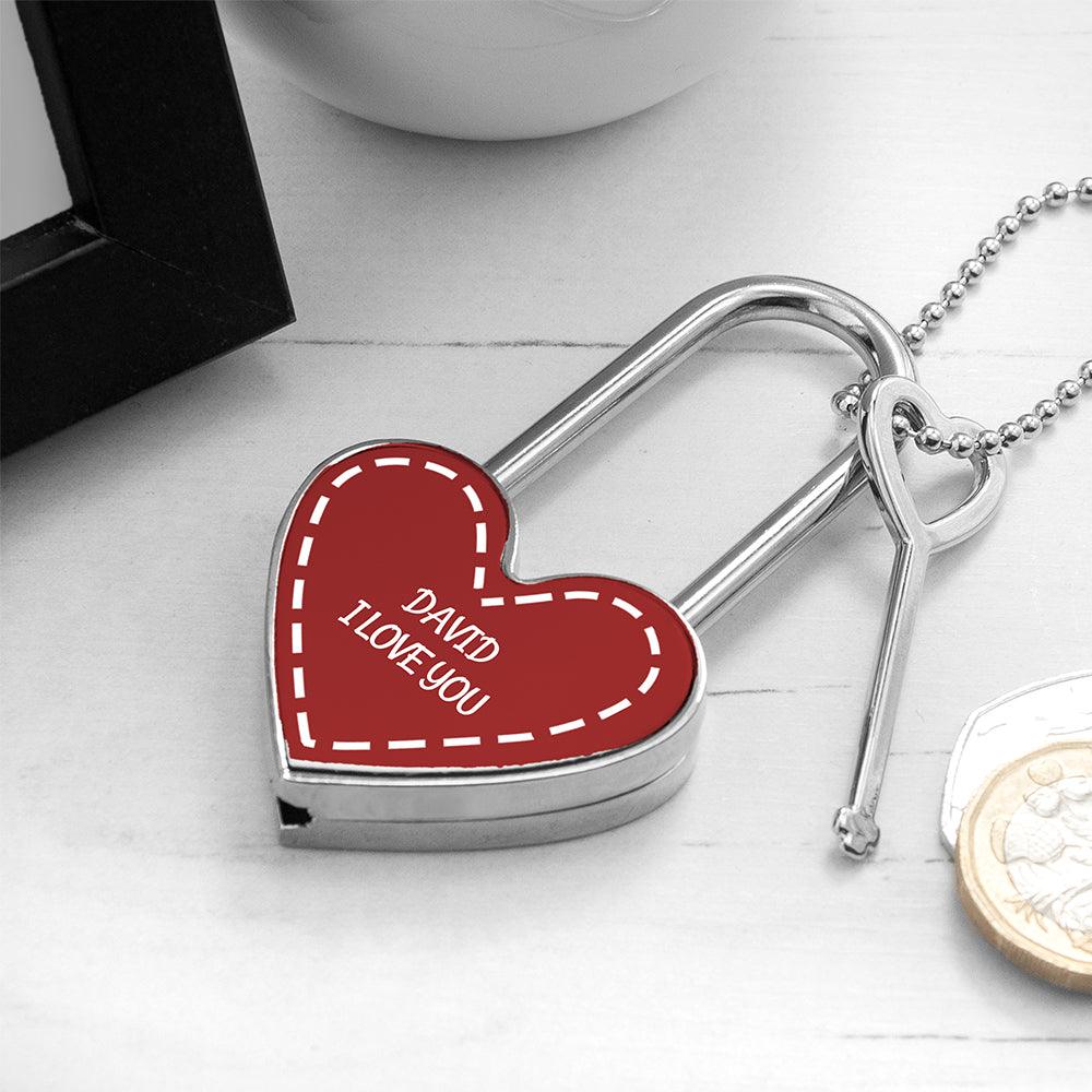 Personalised Heart Padlock