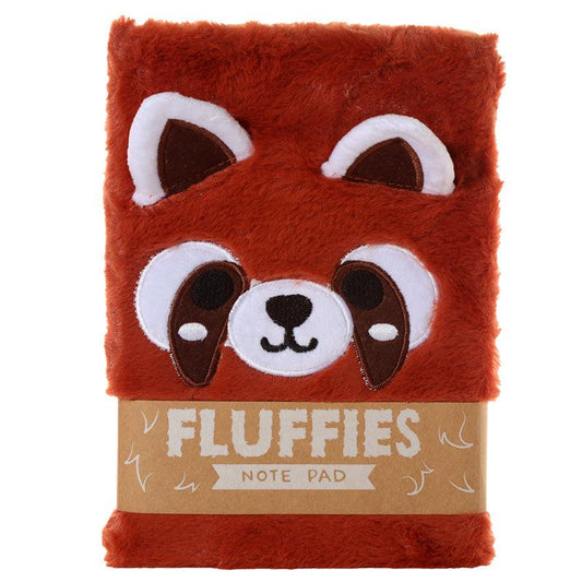 Fluffy Plush Red Panda Notebook