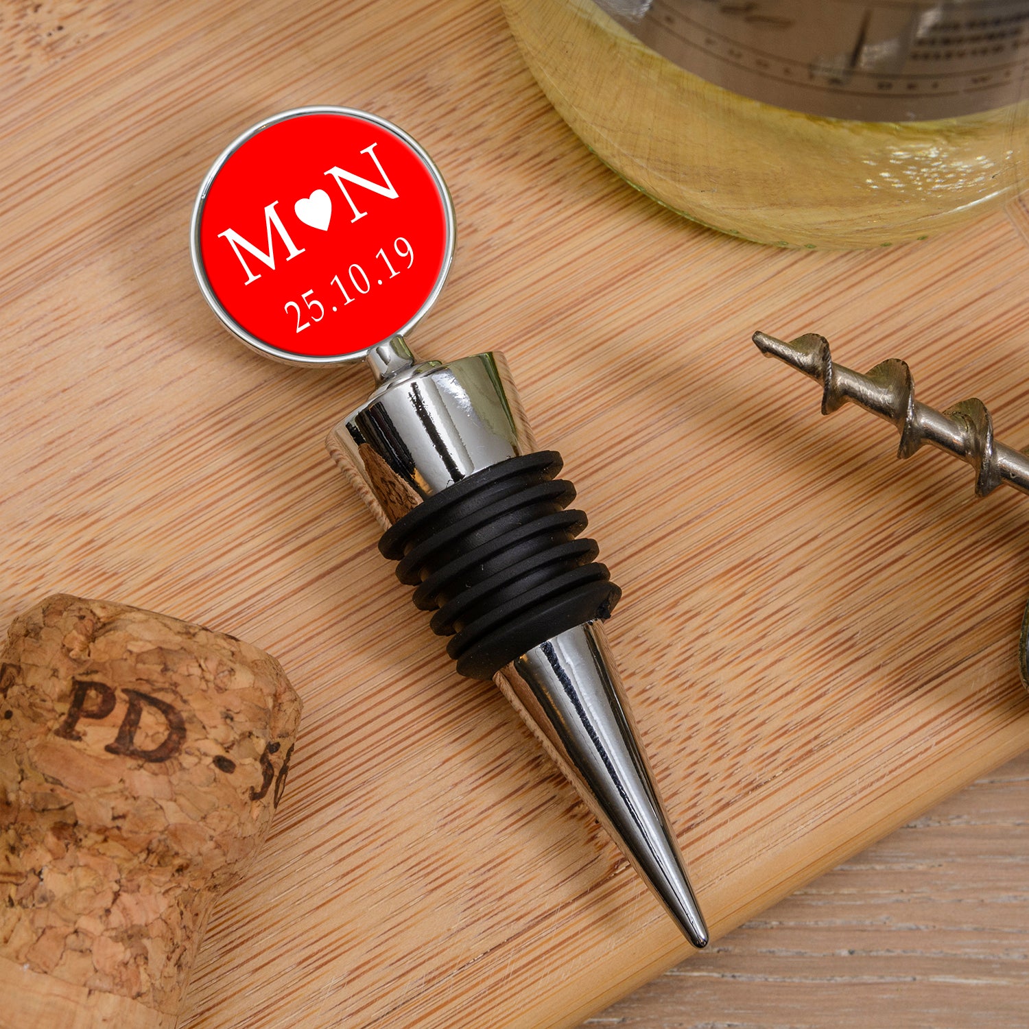 Personalised Bottle Stopper - Initials & Date