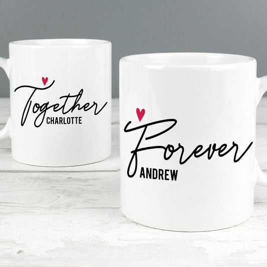 Personalised Together Forever Mug Set