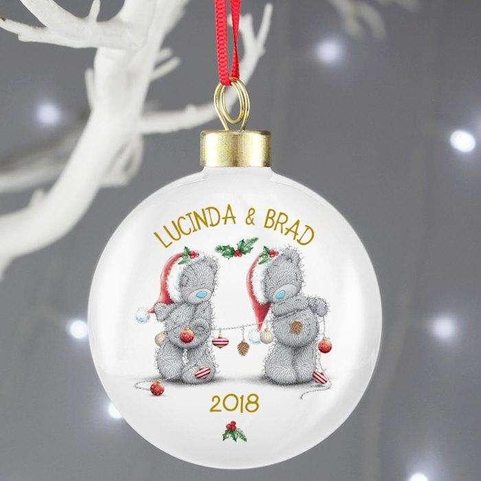 Personalised Me to You Christmas Couple's Bauble - Myhappymoments.co.uk