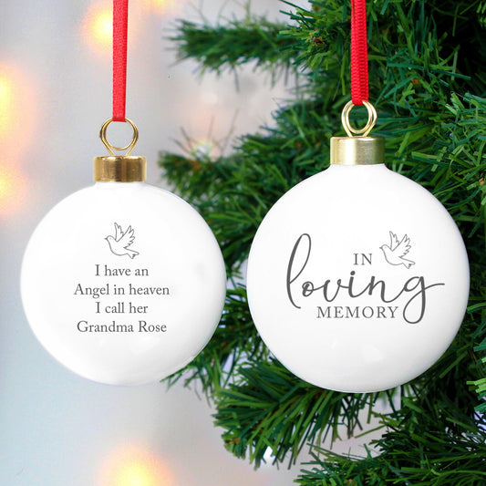 Personalised In Loving Memory Memorial Bauble