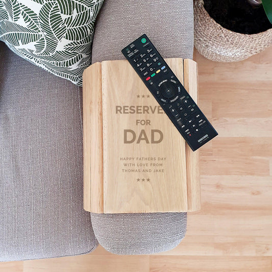 Personalised Reserved For Wooden Sofa Tray