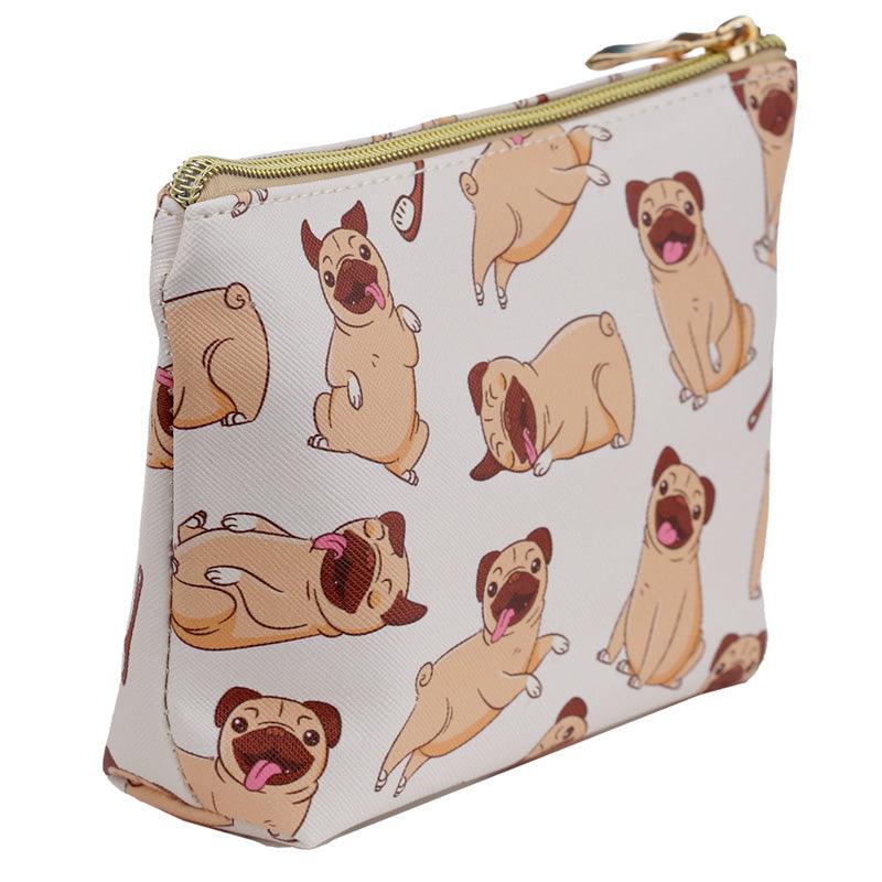 Mopps Pug Small PVC Toiletry Make Up Wash Bag