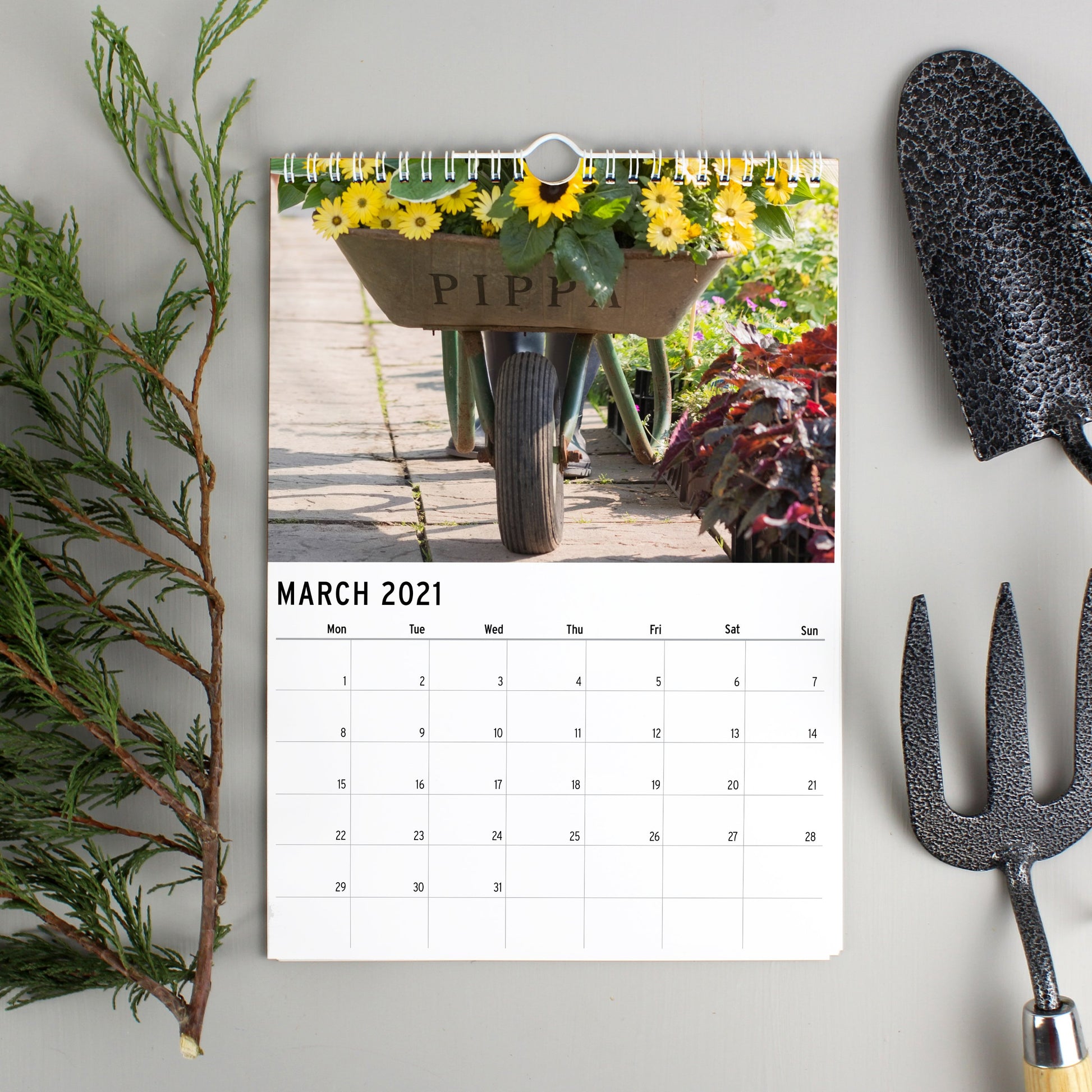 Personalised A4 Gardening Calendar 2021