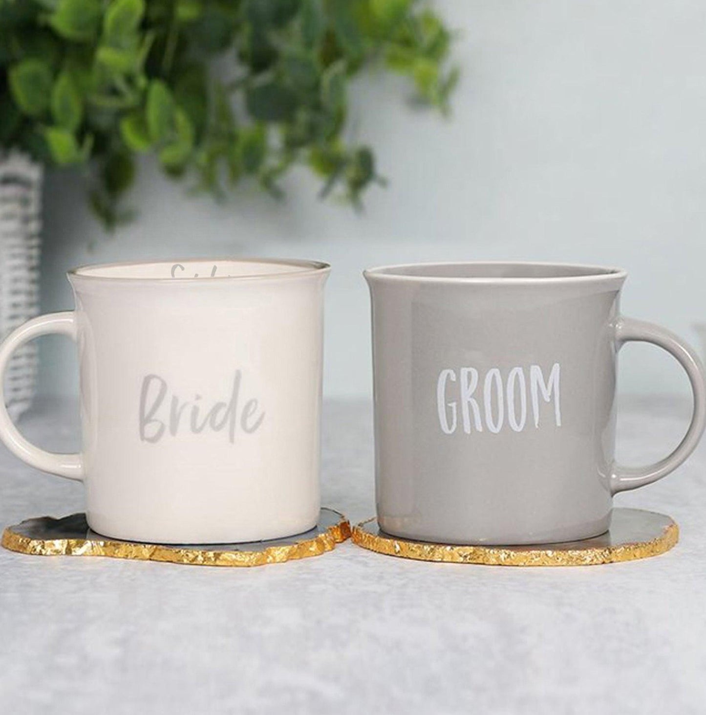 Personalised Bride & Groom Mug Set