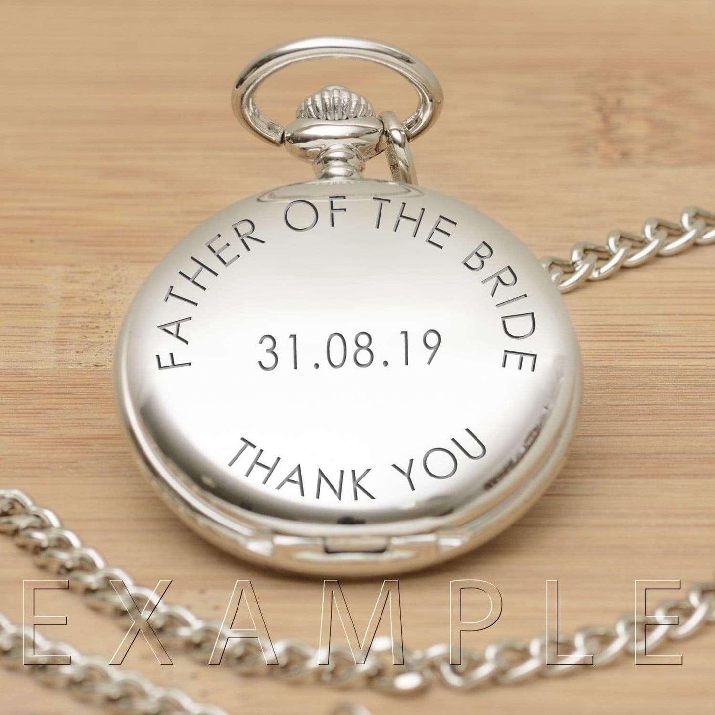 Engraved Any Message Pocket Fob Watch - Myhappymoments.co.uk