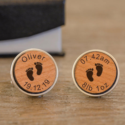 Personalised New Daddy Cufflinks