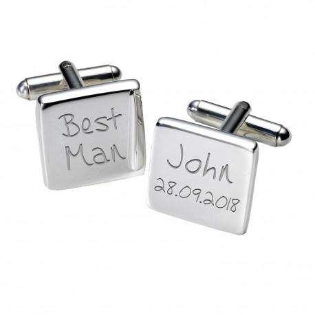 Personalised Best Man Cufflinks - Myhappymoments.co.uk