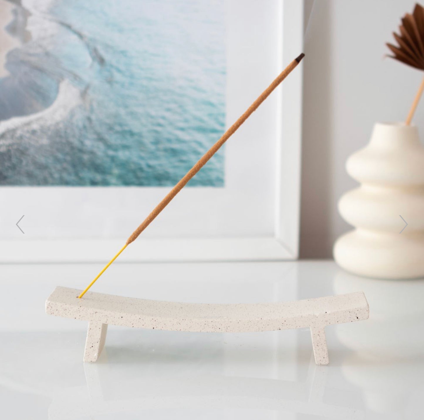 Cream Speckle Incense Ash Catcher