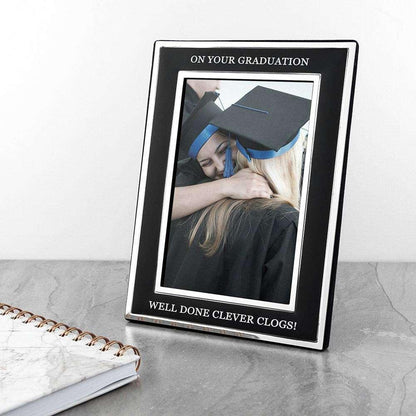 Personalised Silver Plated Graduation Photo Frame 4x6 - Myhappymoments.co.uk