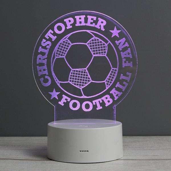 Personalised Football Night Light - Myhappymoments.co.uk