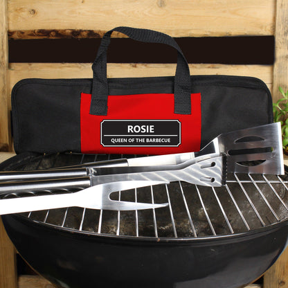 Personalised Stainless Steel BBQ Kit