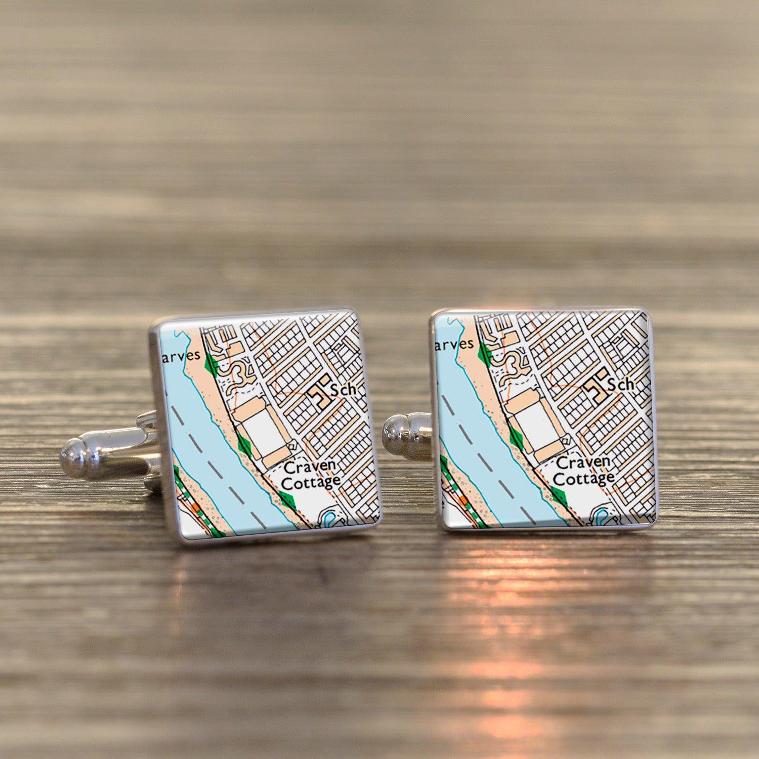 Football Stadium Map Cufflinks