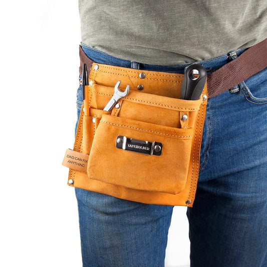 Personalised 6-Pocket Leather Tool Belt - Myhappymoments.co.uk