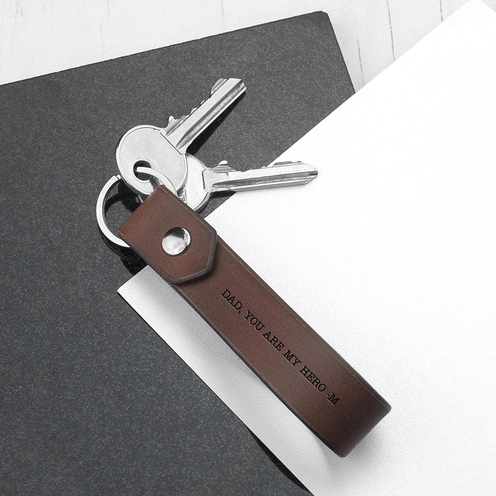 Personalised Leather Keyring