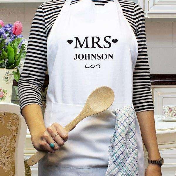 Personalised Mr & Mrs Aprons - Myhappymoments.co.uk