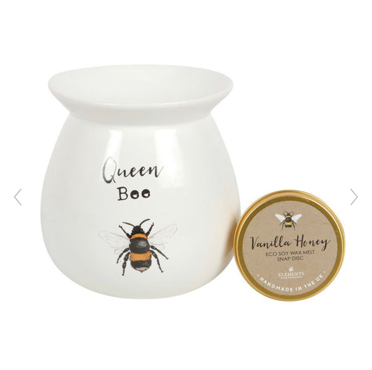 Queen Bee Wax Melt Burner Gift Set