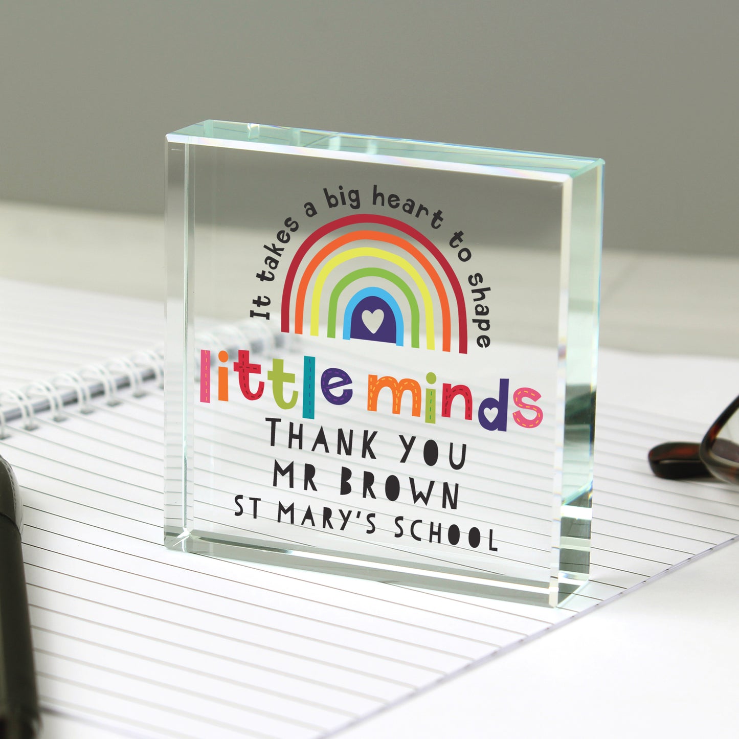 Personalised Shape Little Minds Crystal Token