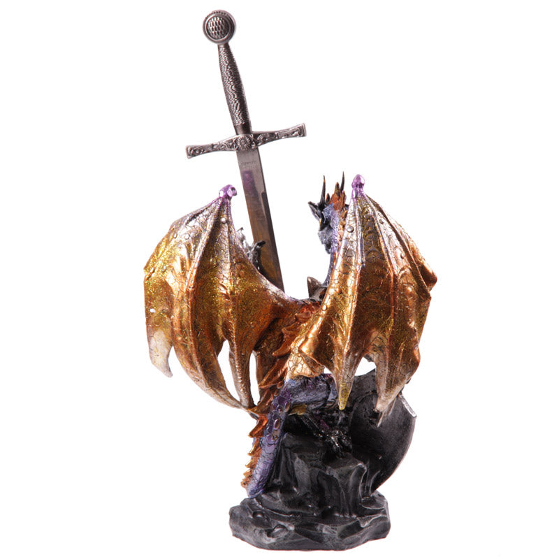 Dark Legends Fire Shield Dragon Figurine