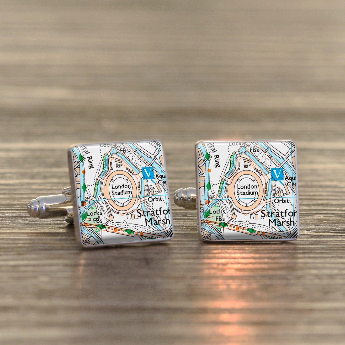 Football Stadium Map Cufflinks