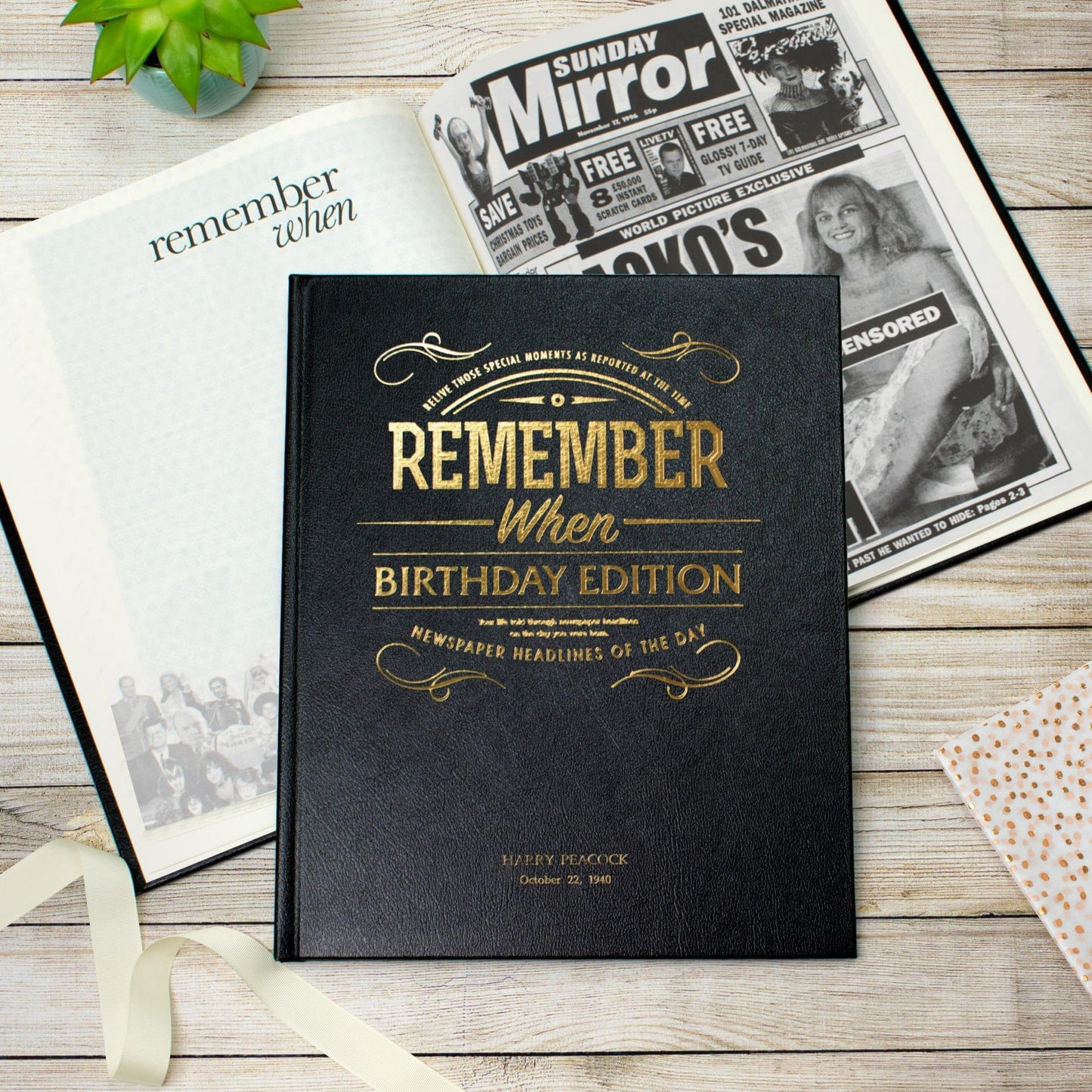 Personalised Birthday Newspaper Book - Myhappymoments.co.uk