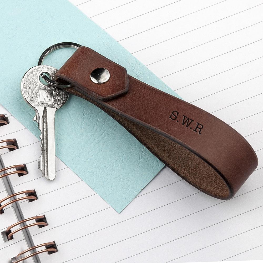 Personalised Leather Keyring