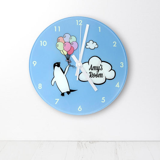 Personalised Penguin Wall Clock