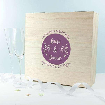 Personalised Wedding Memory Box - Myhappymoments.co.uk