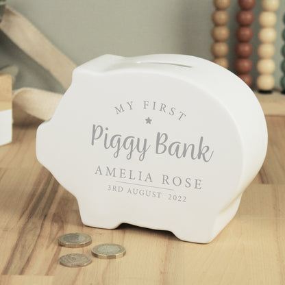 Personalised My First Piggy Bank