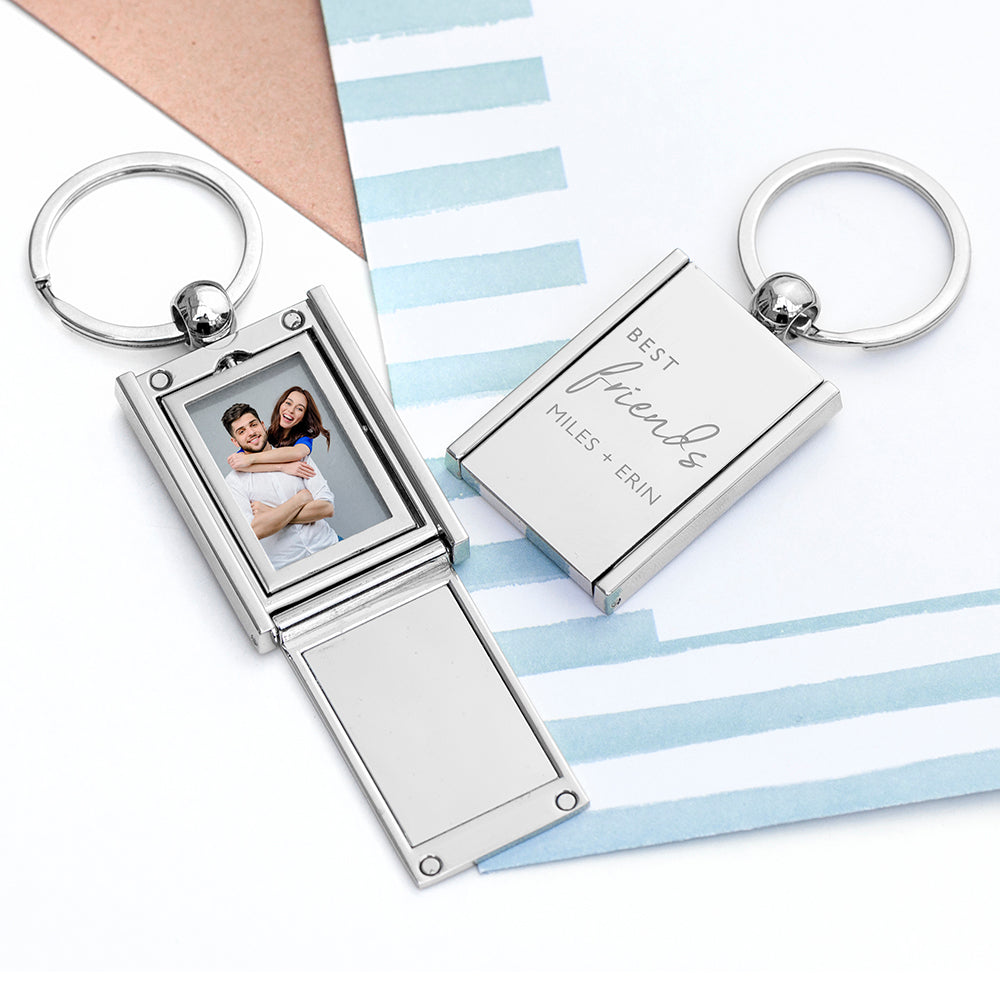 Personalised Best Friends Photo Frame Keyring