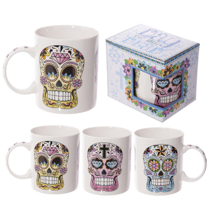 Sugar Skull Day of the Dead Mug - Myhappymoments.co.uk