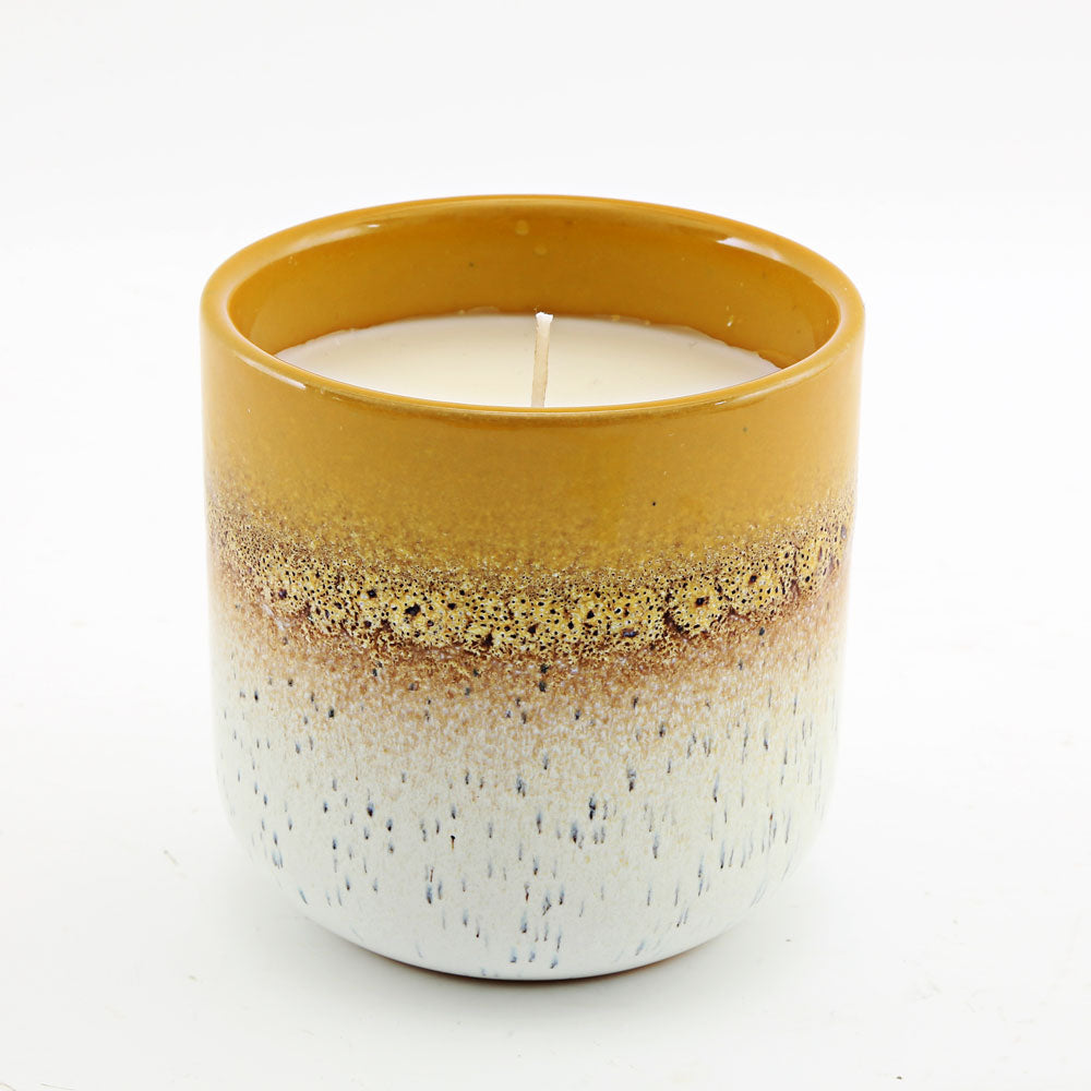 9cm Reactive Glaze Abstract Candle