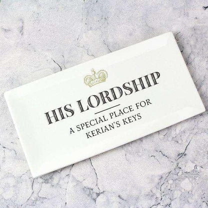 Personalised His Lordship Ceramic Tray - Myhappymoments.co.uk