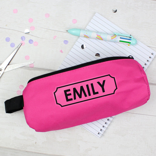 Personalised Pink Pencil Case