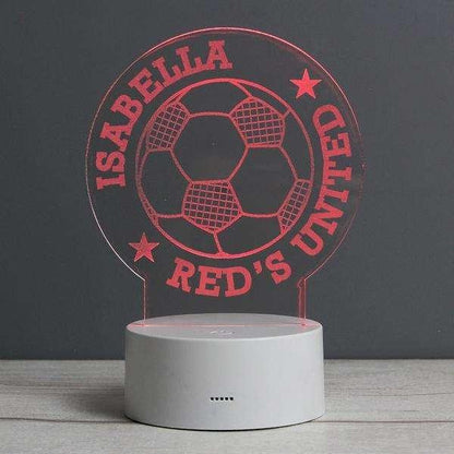 Personalised Football Night Light - Myhappymoments.co.uk