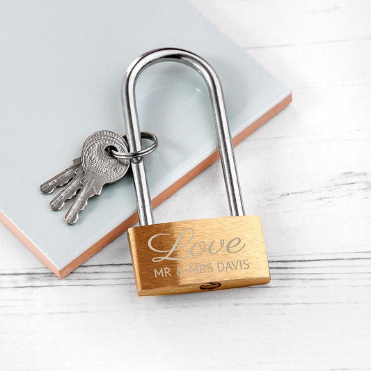 Personalised Lovers' Padlock