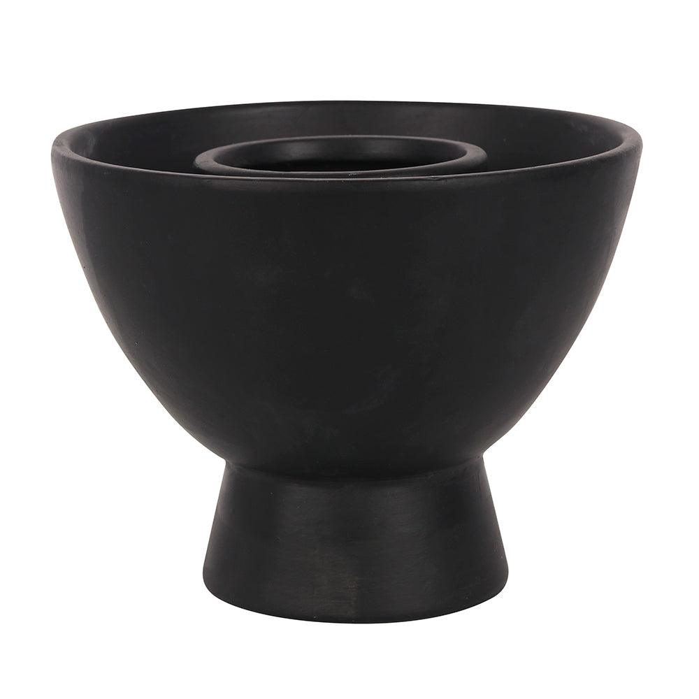 Black Moon and Stars Terracotta Smudge Stick Bowl