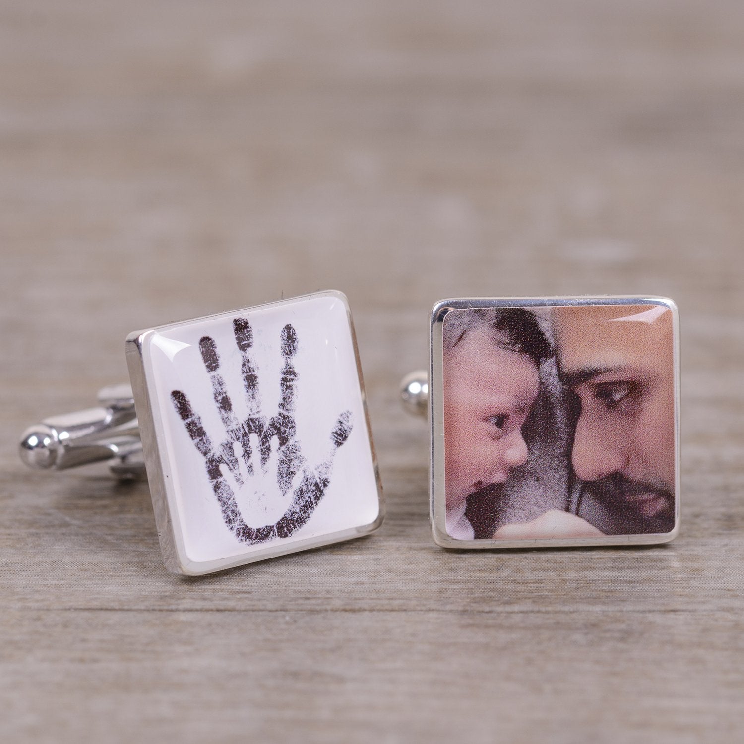 Two Hands Photo Cufflinks