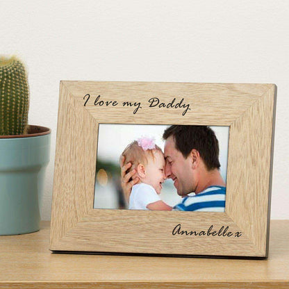 Personalised I Love My Daddy Photo Frame - Myhappymoments.co.uk