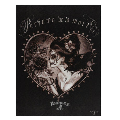 19x25cm Perfume de la Mort Canvas Plaque by Alchemy