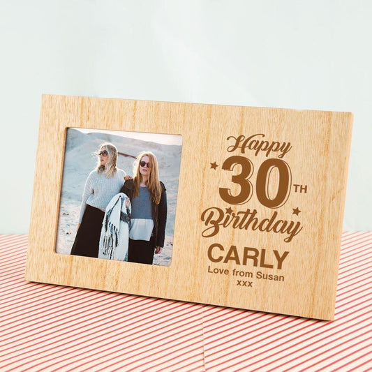 Personalised 30th Birthday Photo Frame