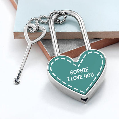 Personalised Heart Padlock