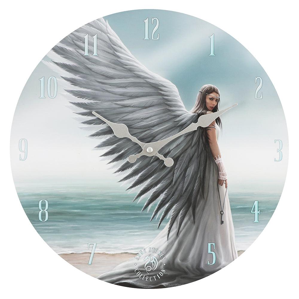 Spirit Guide Angel Wall Clock by Anne Stokes